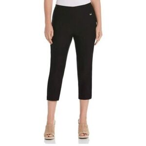 Rafaella Black Stretch Comfort Elastic Waistband Pull On Capri Pants. NWT. 10
